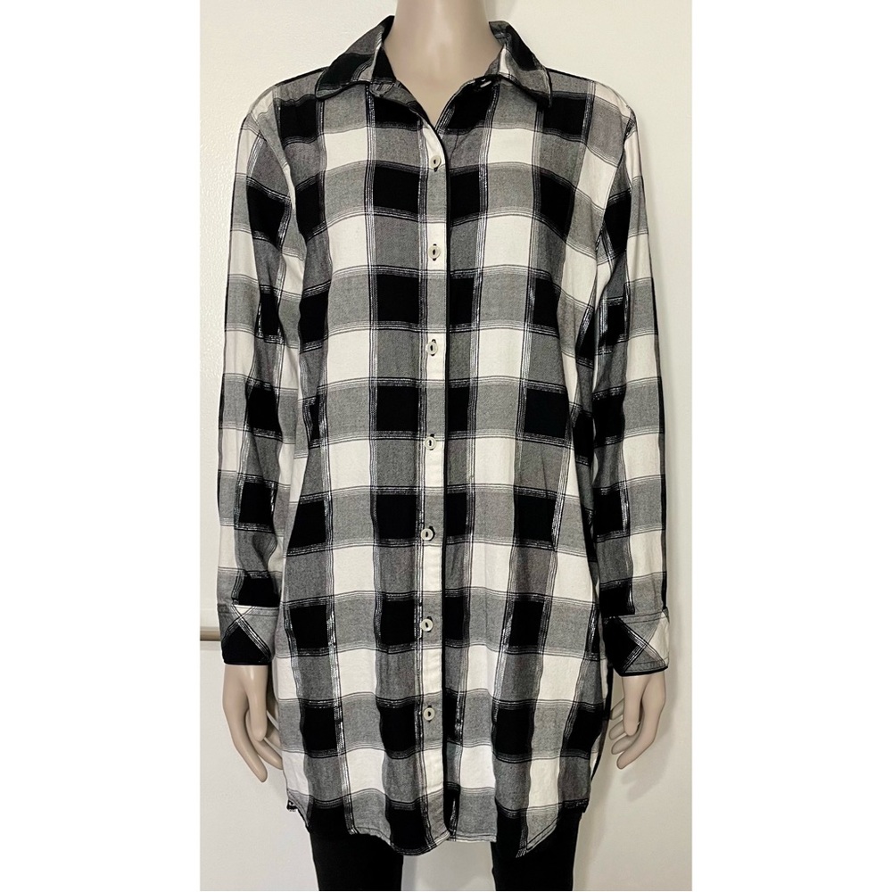 Victoria’s Secret White & Black Plaid Nightshirt